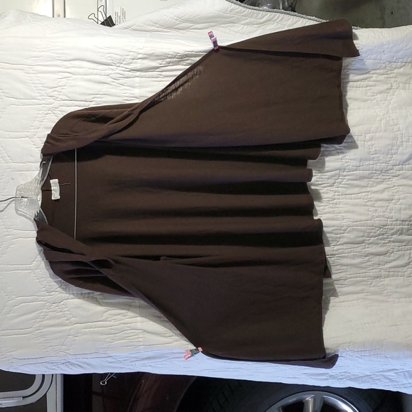 Matrices Women's Large Brown Batwing Cardigan - Picture 2 of 4